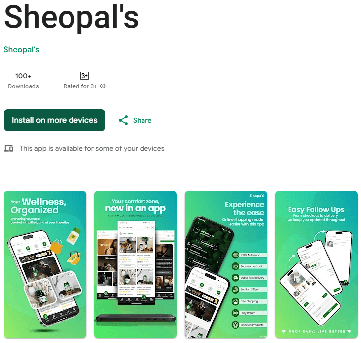 Sheopal's Android App Screenshot